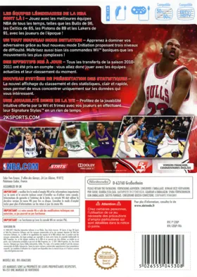 NBA 2K12 box cover back